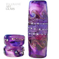Purple Velvet- Art Glass lampwork Focal Bead Set - BHB Large Hole