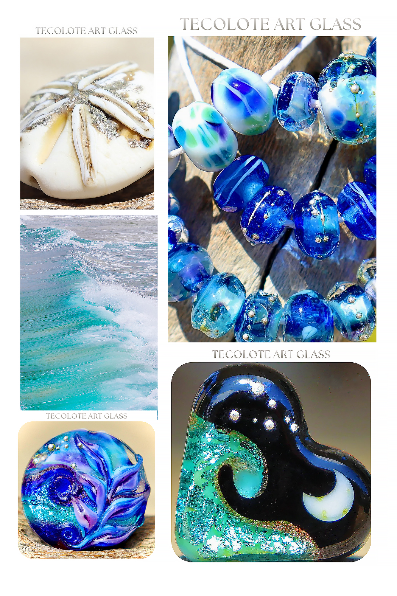 Moonlight Ocean Art Glass Bead Collection