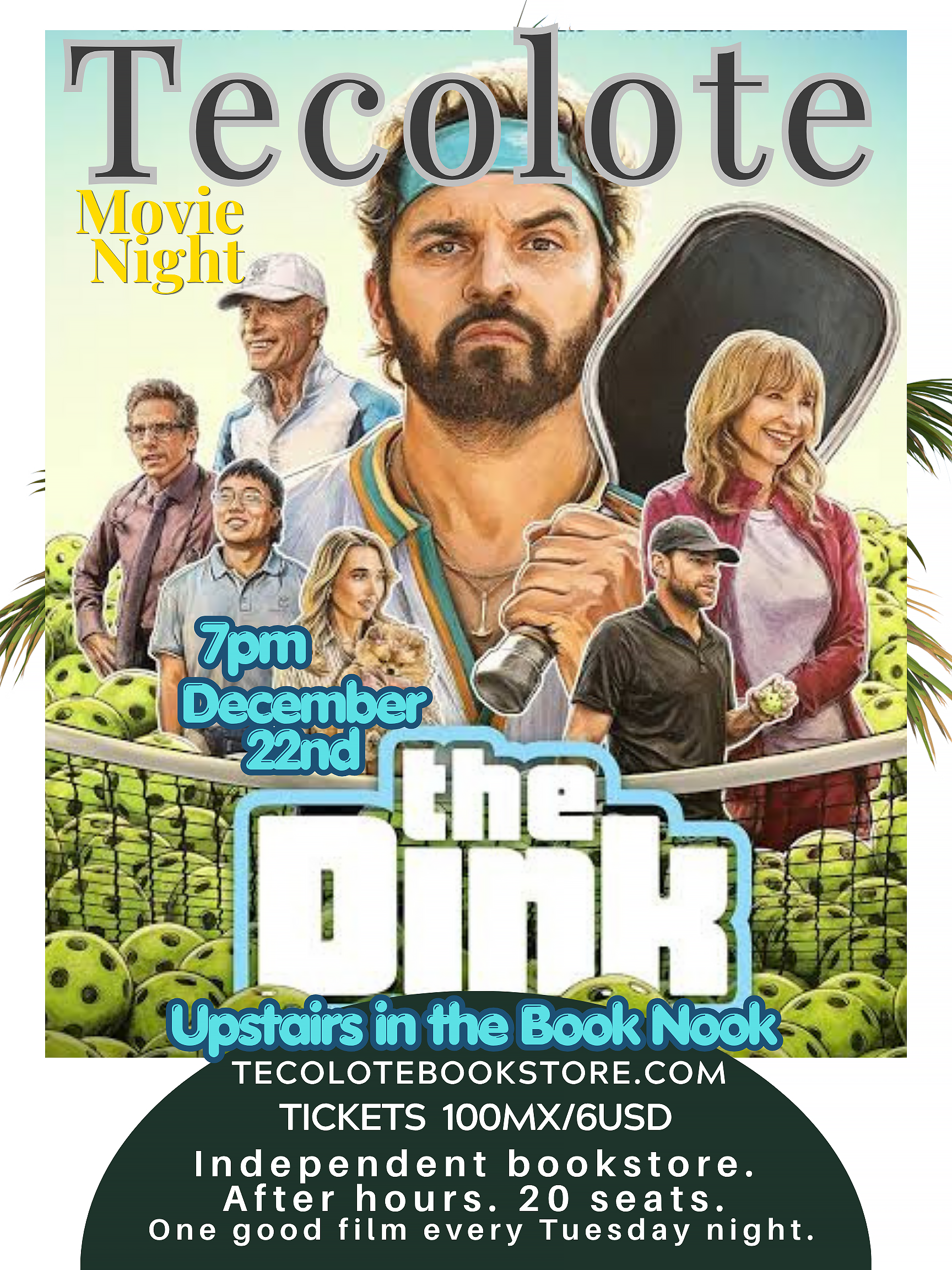 Movie Night in the Book Nook - December 22nd 2026 - The Dink - Event Ticket