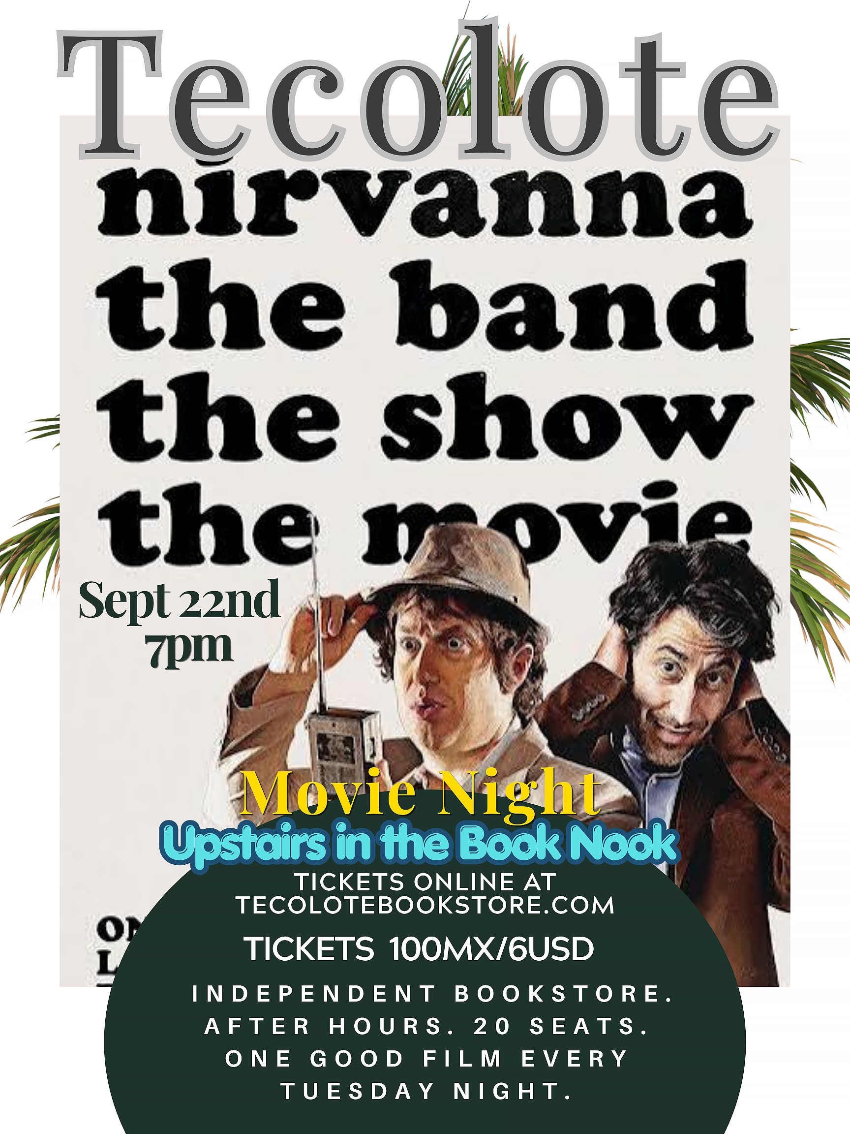 Movie Night in the Book Nook - Sept 22nd 2026 - Nirvanna The Movie - Event Ticket