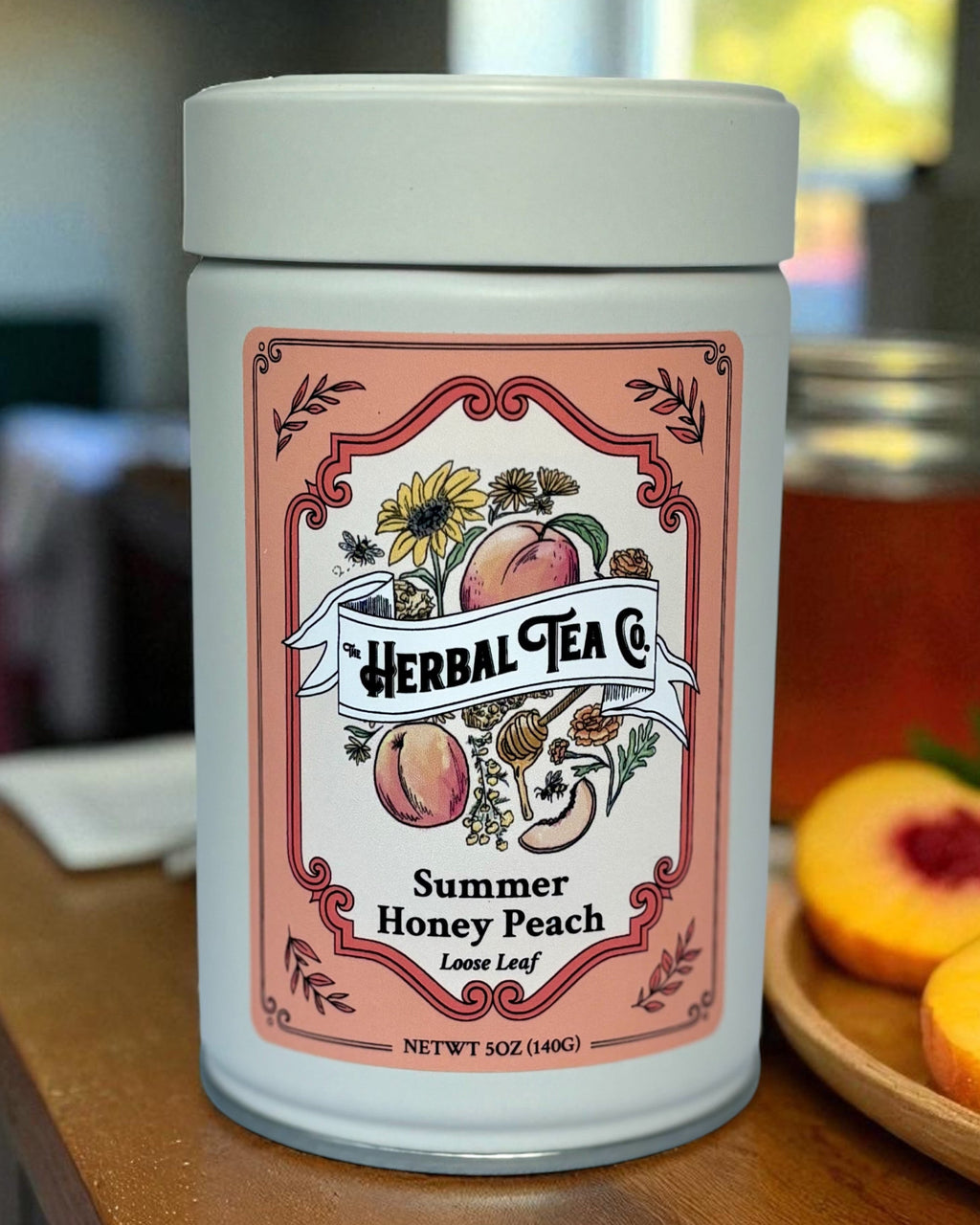 Summer Honey Peach Herbal Tea