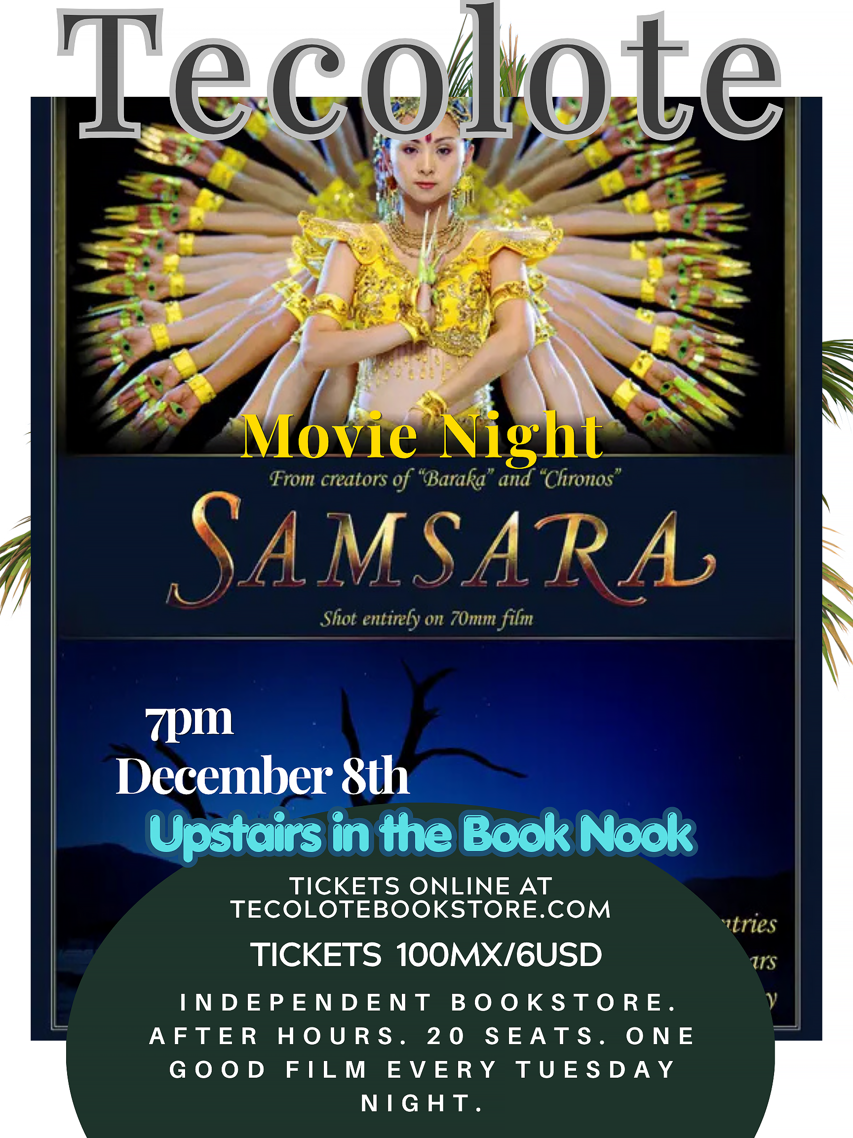 Movie Night in the Book Nook - December 8th 2026 - SAMSARA - Event Ticket