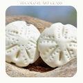 Tumbled Sand Dollars - Glass Lampwork Beads